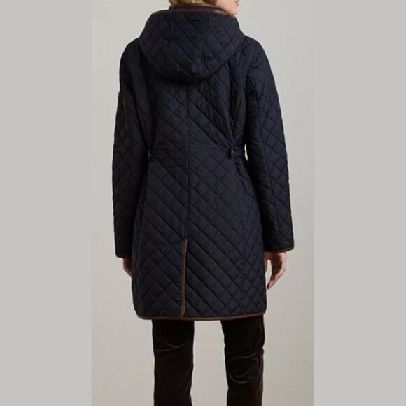 Ralph Lauren navy Quilted Coat, XXL - Picture 7 of 8